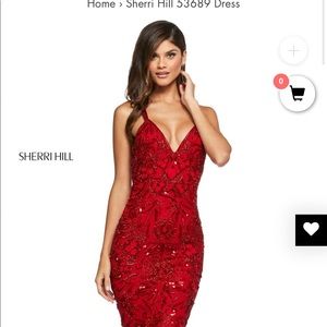 BRAND NEW Sherri hill red prom dress